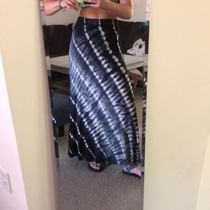 Tie dye maxi skirt